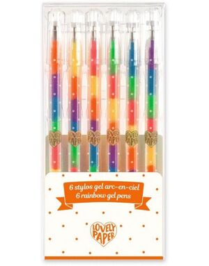 ESTUCHE 6 BOLIGRAFOS ARCOIRIS