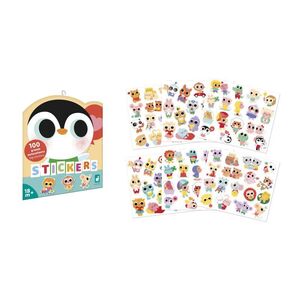 100 PEGATINAS EN HOJAS - BEBES ANIMALES