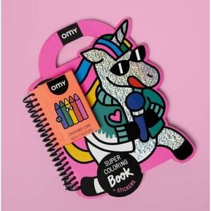 LIBRO OMY CON PINTURAS Y PEGATINAS UNICORNIO LILY