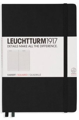 LIBRETA MEDIUM A5 · TD · NEGRO · CUADROS