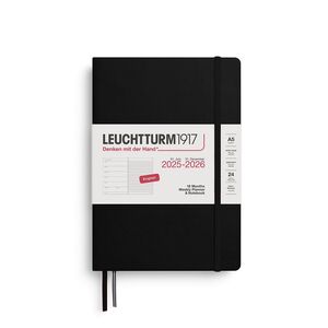LEUCHTTURM1917  AGENDA 18 MESES 2026 PLANIFICADOR SEMANAL + NOTAS A5 FLEX  BLACK