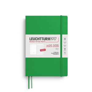 LEUCHTTURM1917  AGENDA 18 MESES 2026 PLANIFICADOR SEMANAL + NOTAS A5 FLEX  GREEN LEAF
