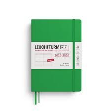 LEUCHTTURM1917  AGENDA 18 MESES 2026 SEMANAL HORIZONTAL A5  SPRING LEAF