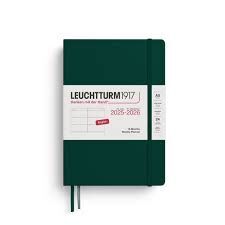 LEUCHTTURM1917  AGENDA 18 MESES 2026 SEMANAL HORIZONTAL A5 FOREST GREEN