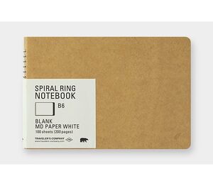 TRC SPIRAL RING NOTEBOOK B6 MD WHITE