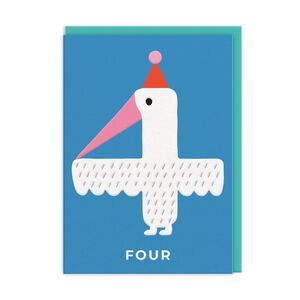 POSTAL · AGE 4 TROPICAL BIRD BIRTHDAY