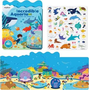 SET DE PEGATINAS DE GEL REUTILIZABLES  ACUARIO