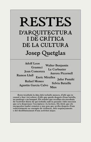 RESTES D'ARQUITECTURA I CRÍTICA DE LA CULTURA