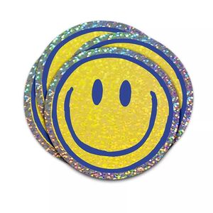GLITTER STICKER SMILEY