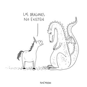 PRINT · UNICORNIO Y DRAGÓN · A4 · RENÉ MERINO