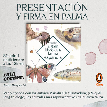 Dissabte 4 de desembre a les 12h Presentació 'El gran libro de la fauna Española'