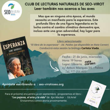 Club de lectures naturals de Seo-Virot: 'El libro de la Esperanza'