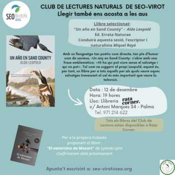 Club de lectures naturals de Seo-Virot: 'Un año en Sand County'