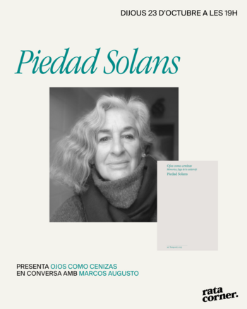 Piedad Solans presenta 'Ojos como cenizas' 